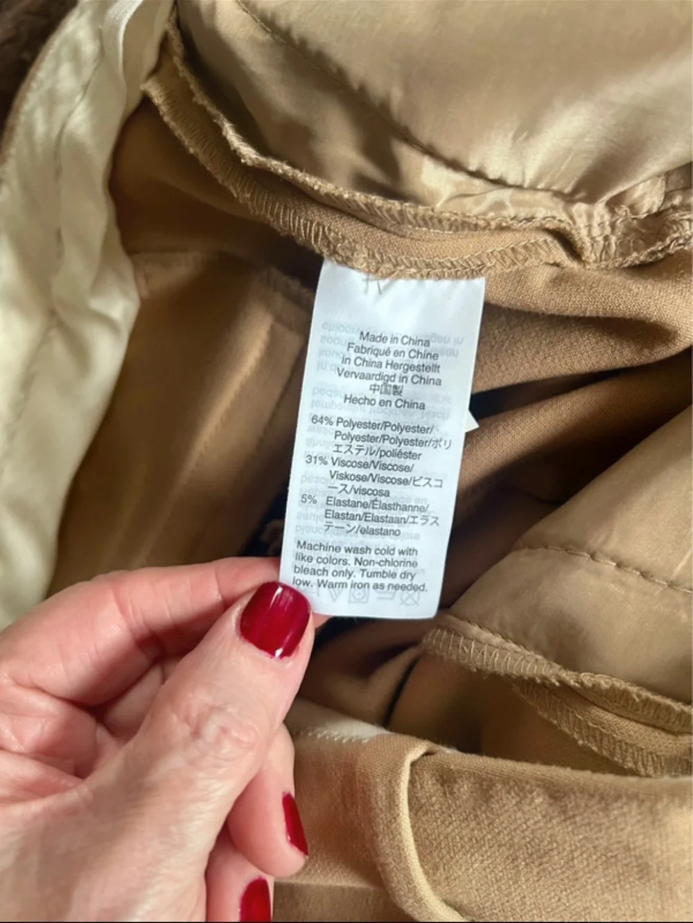 J. Crew 365 Womens Cameron Dress Pants Tan Size 8P Petite Crop